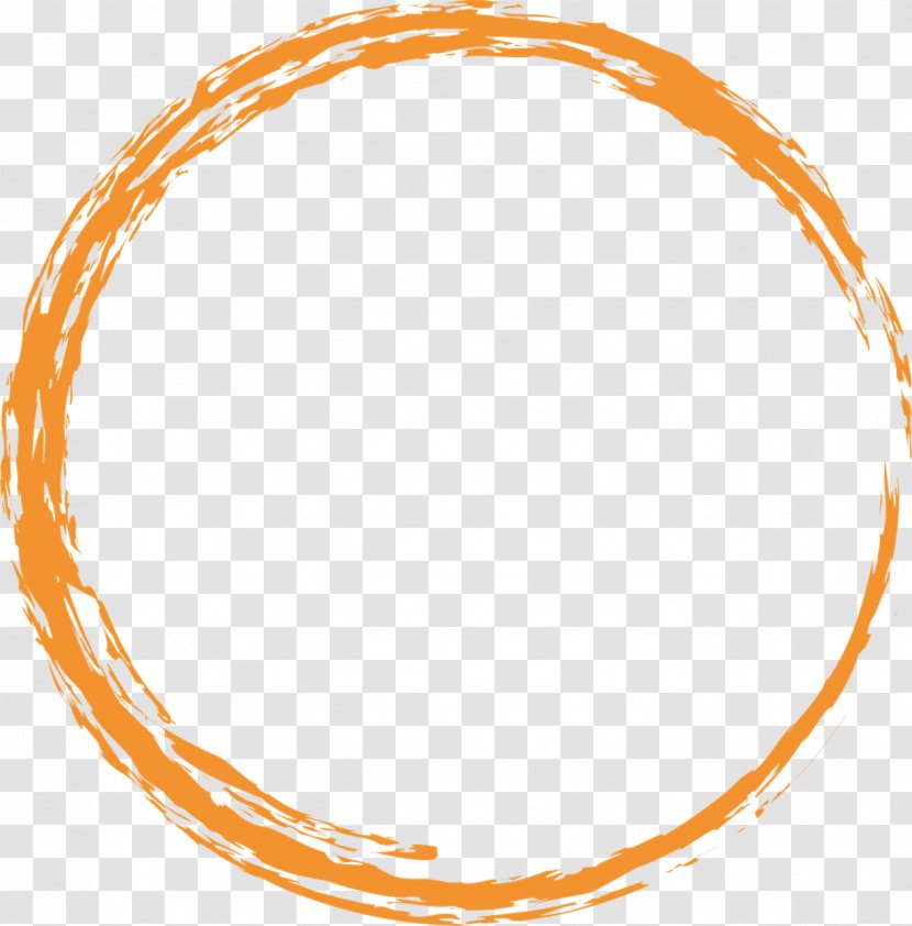 Orange Ink Circle - Area Transparent PNG