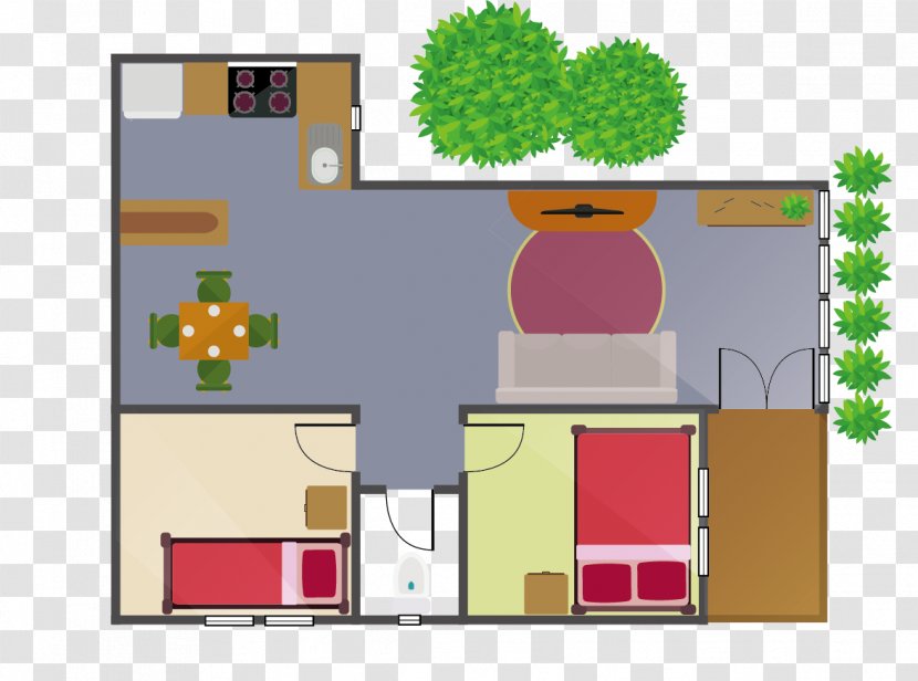 Floor Plan Architectural Illustration - Area - Vector Home Design Transparent PNG