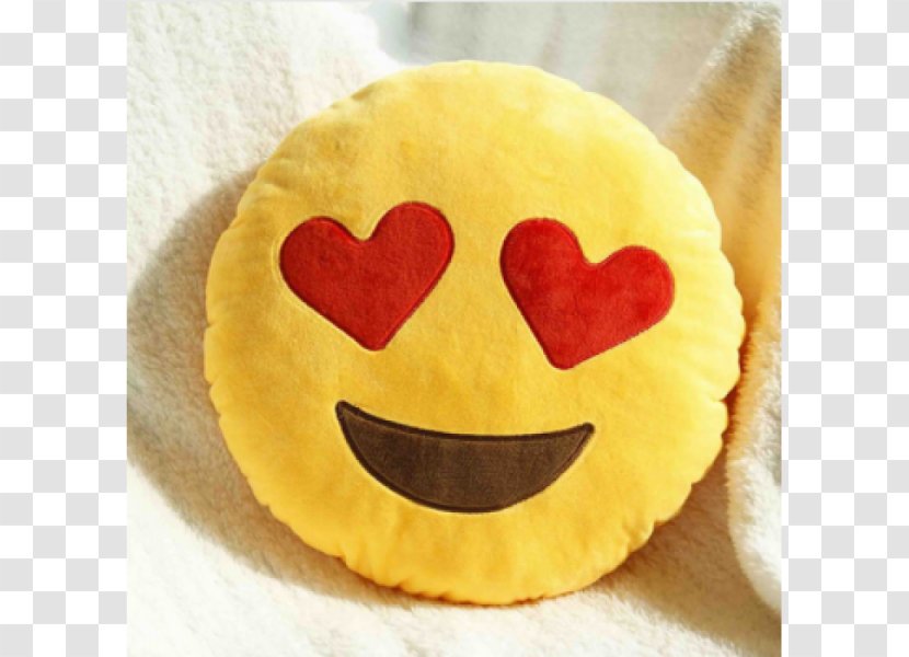 Cushion Throw Pillows Emoji Heart - Emoticon - Pillow Transparent PNG