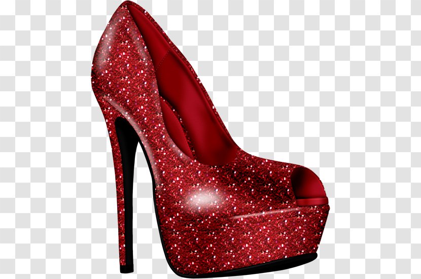 High-heeled Shoe Clip Art - Magenta - Red Transparent PNG