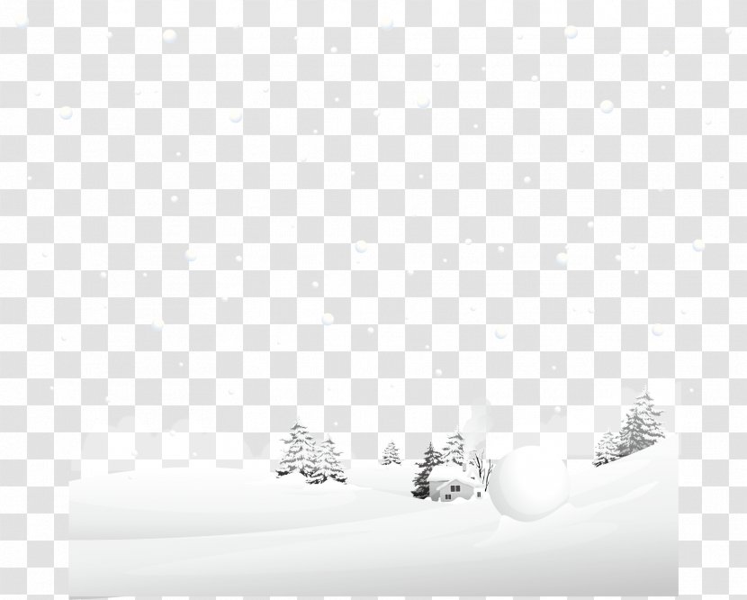 White Black Pattern - Snow Winter Warm Material Transparent PNG