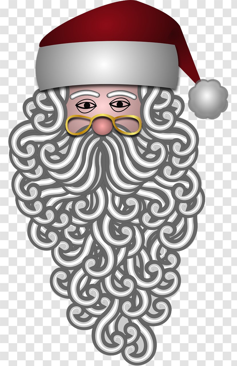 Santa Claus Christmas Père Noël Clip Art - Facial Hair Transparent PNG