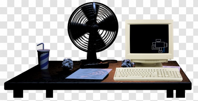 Digital Art Computer Monitor Accessory Table Furniture - Office - Fan Transparent PNG