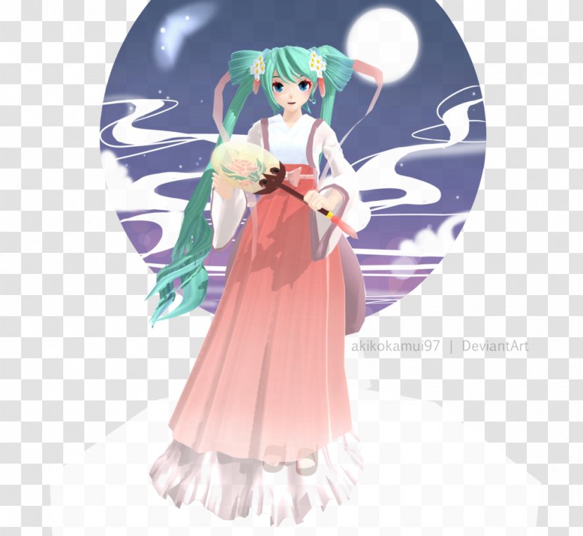 Moon Hatsune Miku Art MikuMikuDance Good Smile Company - Silhouette Transparent PNG