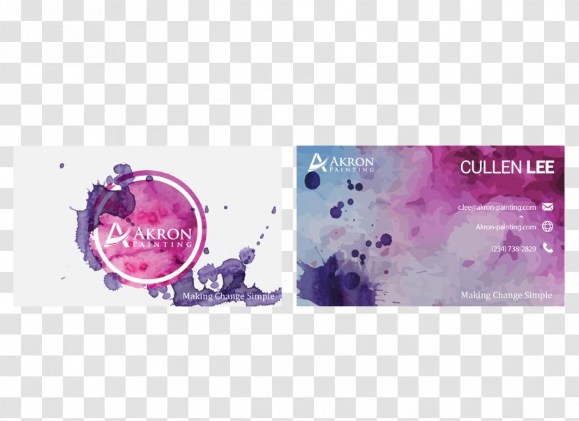 Lavender Violet Magenta Lilac Purple - Paint Pigments Business Card Transparent PNG