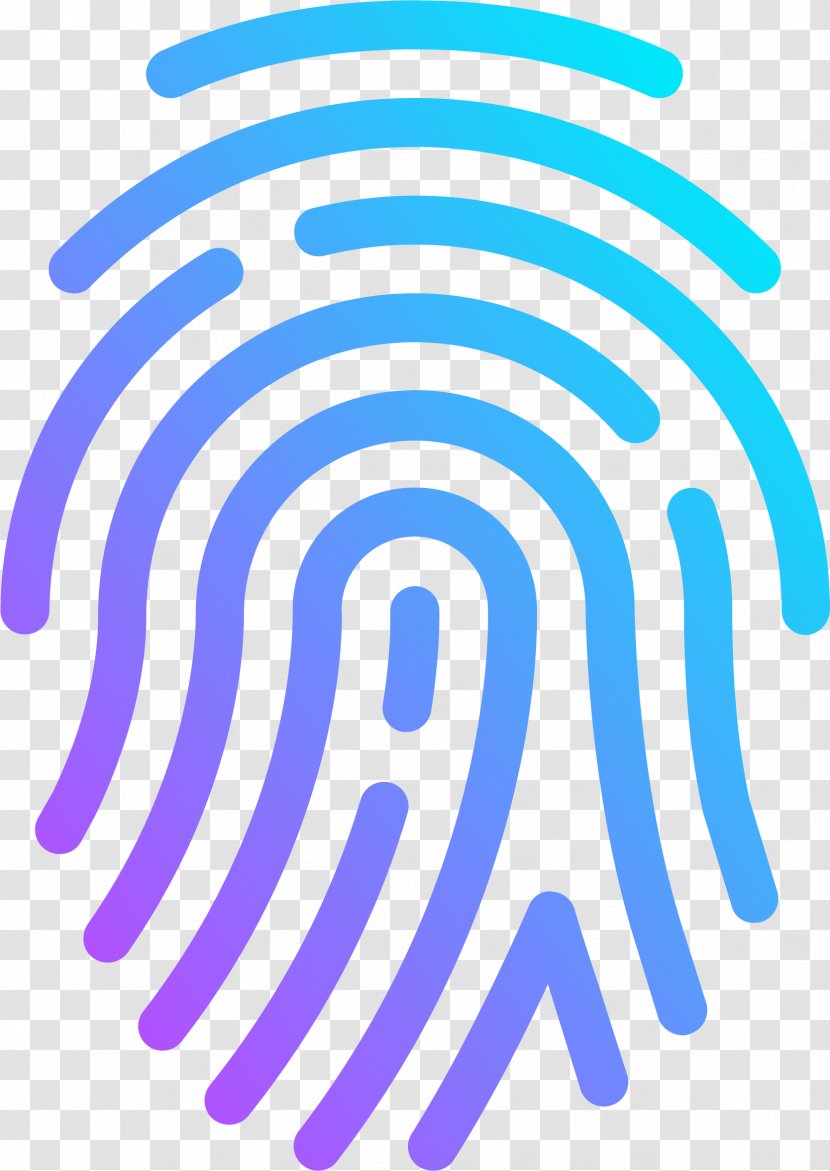 Fingerprint - Electric Blue Fingerabdruckerkennung Transparent PNG