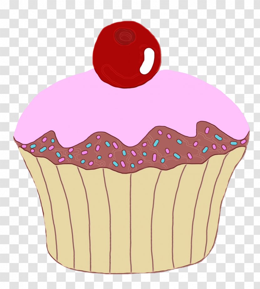 Cupcake Pink Baking Cup Cake Dessert - Muffin - Baked Goods Magenta Transparent PNG