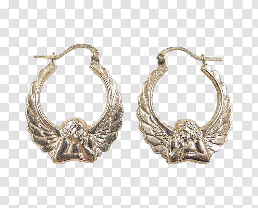 Angel Wing Earrings Women's Colored Gold Jewellery Transparent PNG