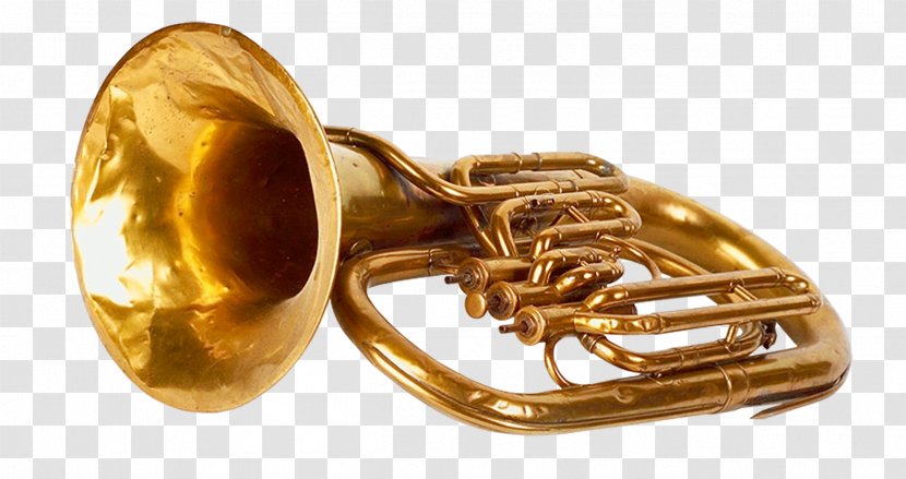 Trumpet Musical Instrument Trombone Wind Tuba - Watercolor - Metal Instruments Transparent PNG