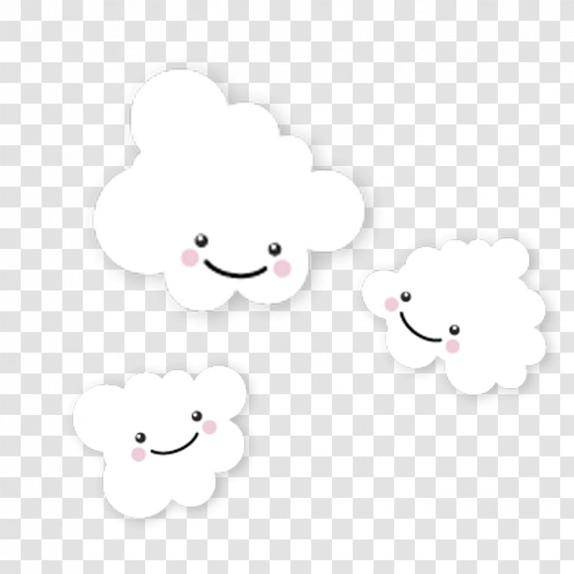 White Cloud Cartoon Drawing - Flower - Clouds Transparent PNG
