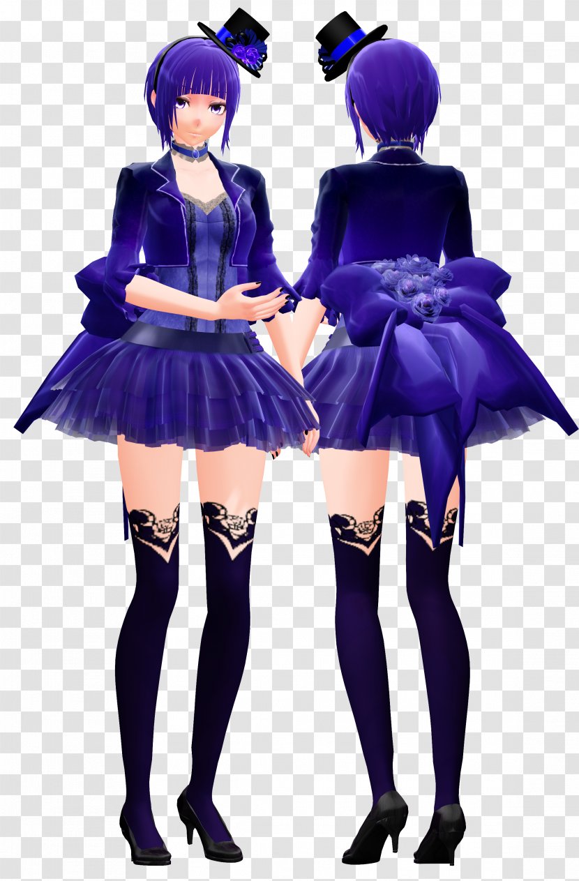 Model DeviantArt MikuMikuDance Woman - Blue - Circus Troupe Transparent PNG