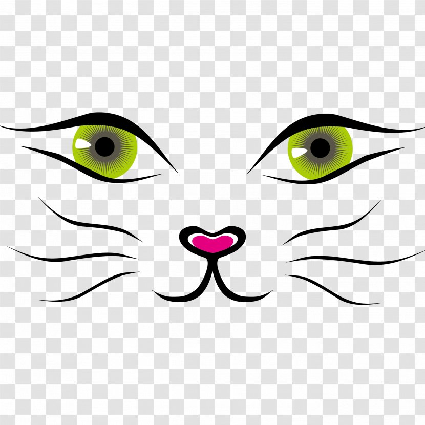 Cat Cartoon Clip Art - Cute Face Vector Material Transparent PNG