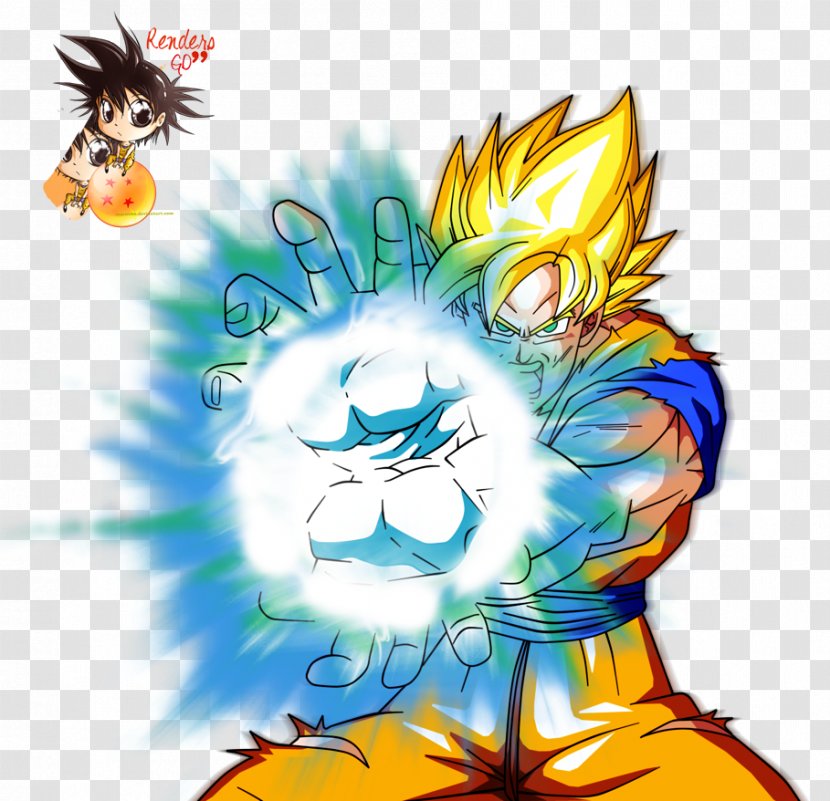 Goku Vegeta Cell Super Saiyan Kamehameha - Cartoon Transparent PNG