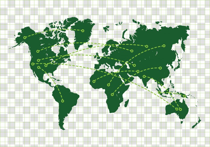 Globe World Map Icon - Green - Business Background Australia Africa United States Transparent PNG