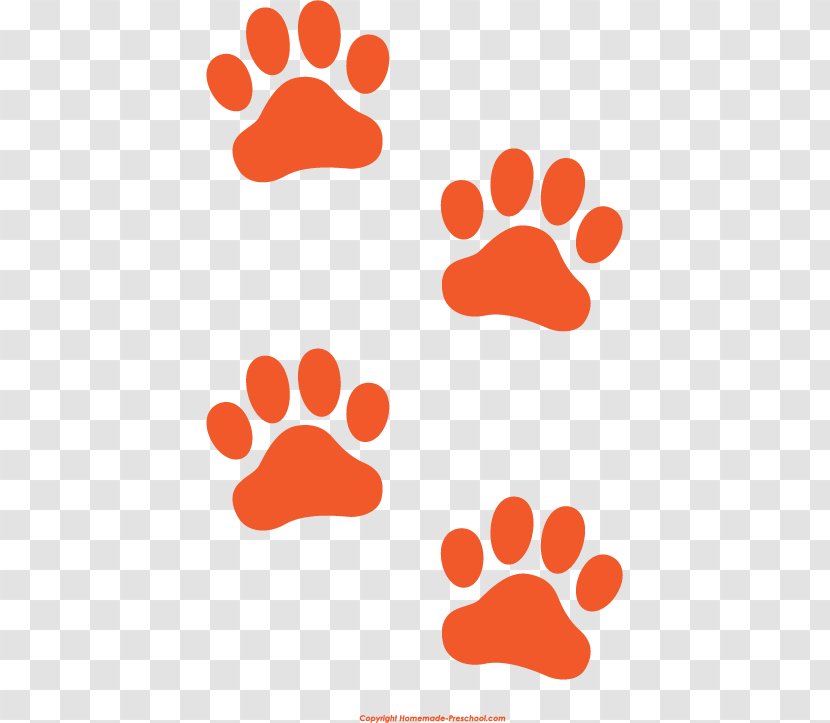 Cat Tiger Dog Paw Clip Art - Red - Print Cliparts Transparent PNG