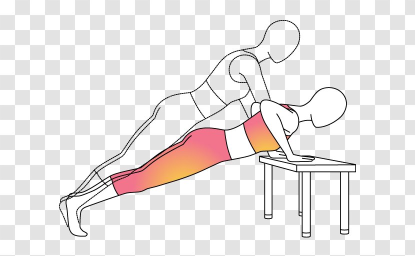 Push-up Bench Exercise Dip Burpee - Silhouette - Incline Transparent PNG