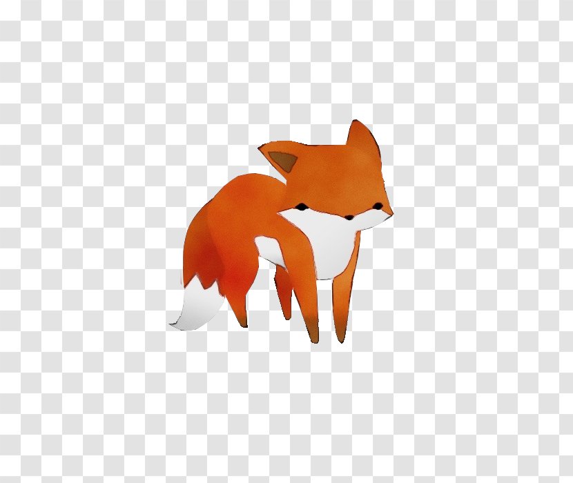 Red Fox Animal Figure Tail Wildlife - Wet Ink Transparent PNG