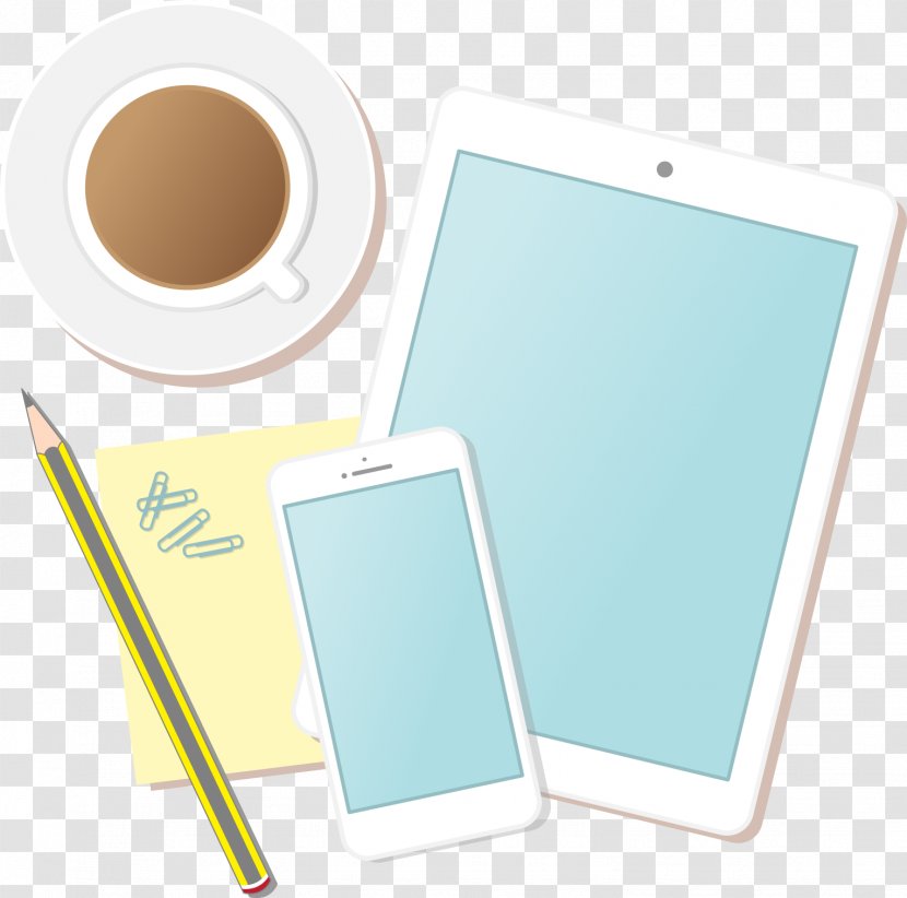 Adobe Illustrator Euclidean Vector - Drawing - Hand-painted Plates And Coffee Pencil Phone Sticky Transparent PNG