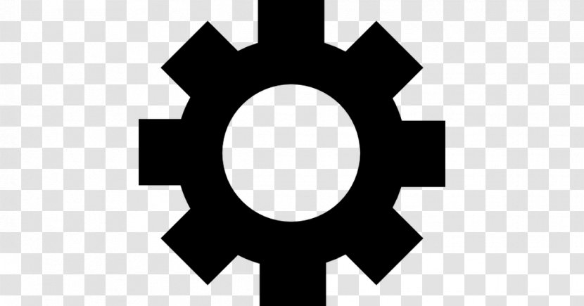 Gear Symbol Clip Art - Black And White Transparent PNG