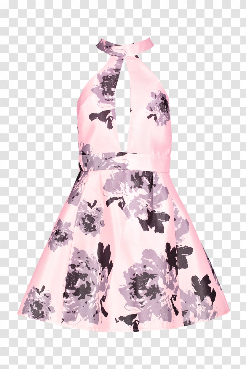 Cocktail Dress Pink M Neck Transparent PNG