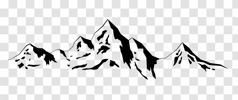 Mountain Range Silhouette - Line Art Transparent PNG