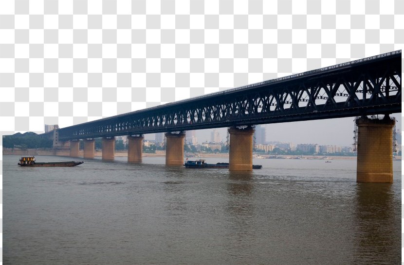 Wuhan Yangtze River Bridge Nanjing - China - Riverview Transparent PNG