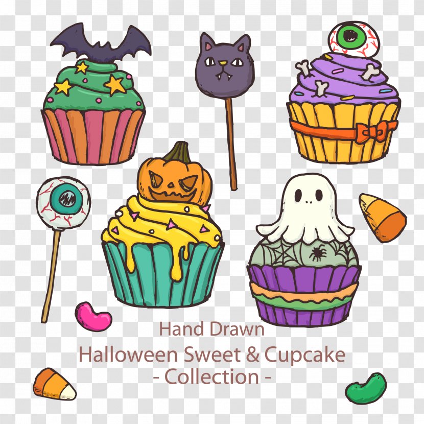 Halloween Cake Cupcake Muffin - Cup - Horror Ingredients Transparent PNG