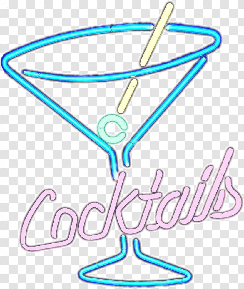 Cocktail Martini Light Neon Sign - Area - NEON Transparent PNG