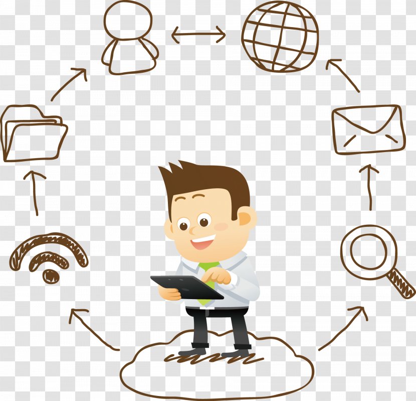 Computer Graphics Icon - Professional - Boy With Network Transparent PNG