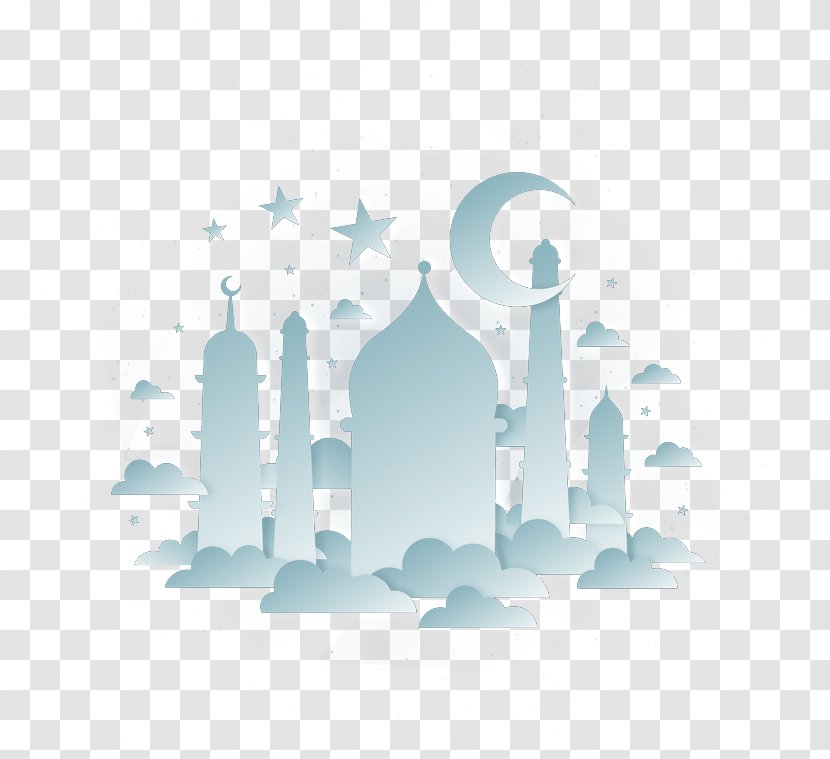 Islamic Architecture Clip Art - Blue - Clipart Transparent PNG