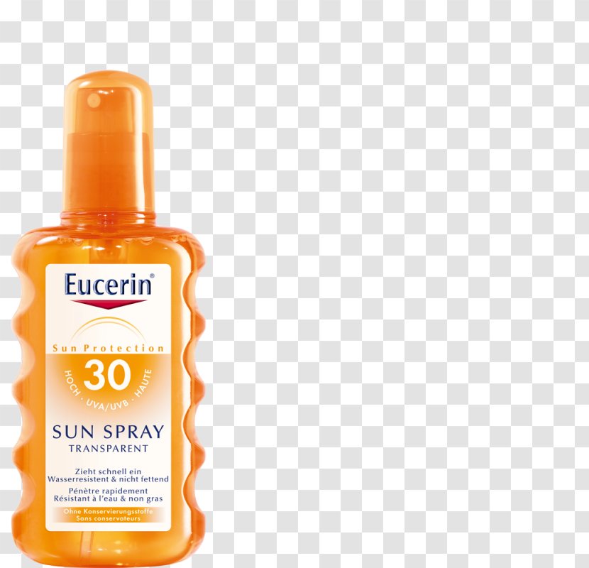 Sunscreen Aerosol Spray Factor De Protección Solar Eucerin Lotion Transparent PNG