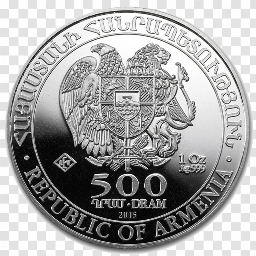 Armenia Noah's Ark Silver Coins Ounce - Bullion - Coin Transparent PNG