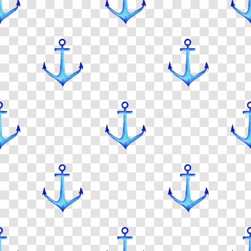 Watercolor Painting Pattern - Point - Sen Department Of Fresh Blue Anchor Shading Transparent PNG