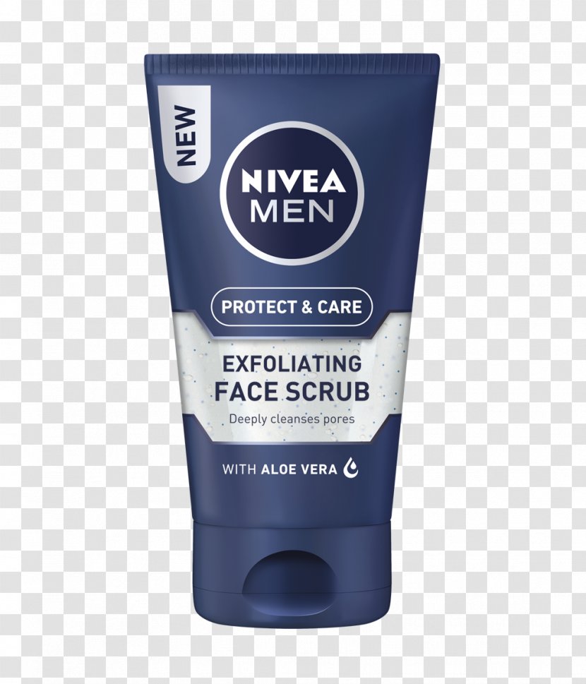 Cleanser NIVEA MEN Sensitive Moisturiser Exfoliation Men Creme - Skin Care - Face Transparent PNG