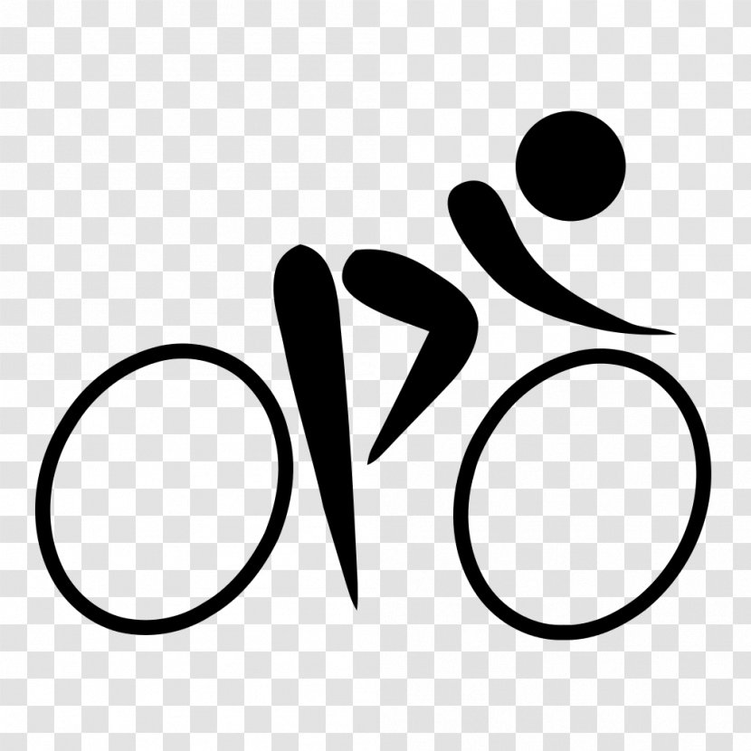 Cycling Bicycle Pictogram Olympic Games Clip Art - Monochrome - Olympics Transparent PNG