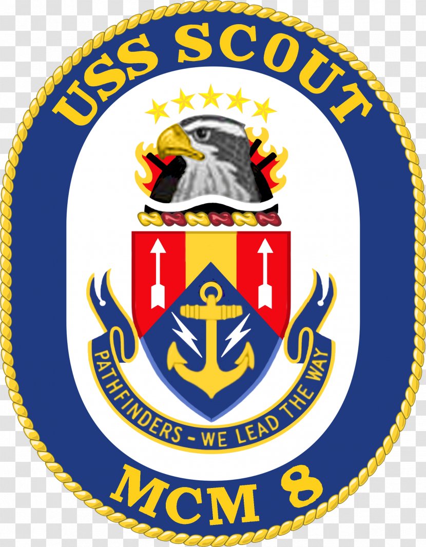 United States Navy Avenger-class Mine Countermeasures Ship USS America Scout (MCM-8) - Uss Devastator Mcm6 - Crest Transparent PNG