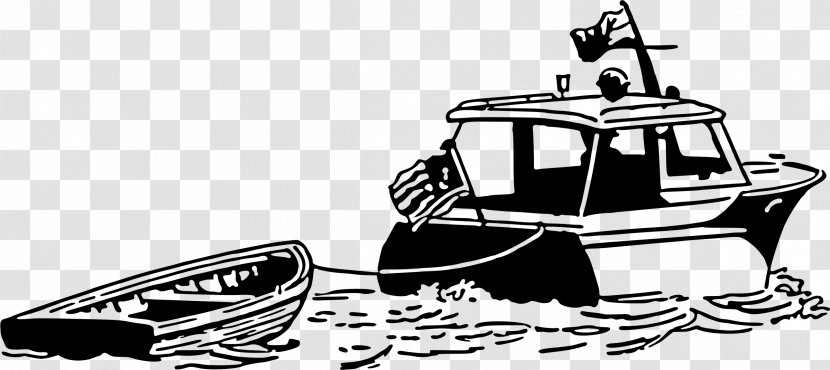 Boat Towing Dinghy Clip Art - Tugboat Transparent PNG