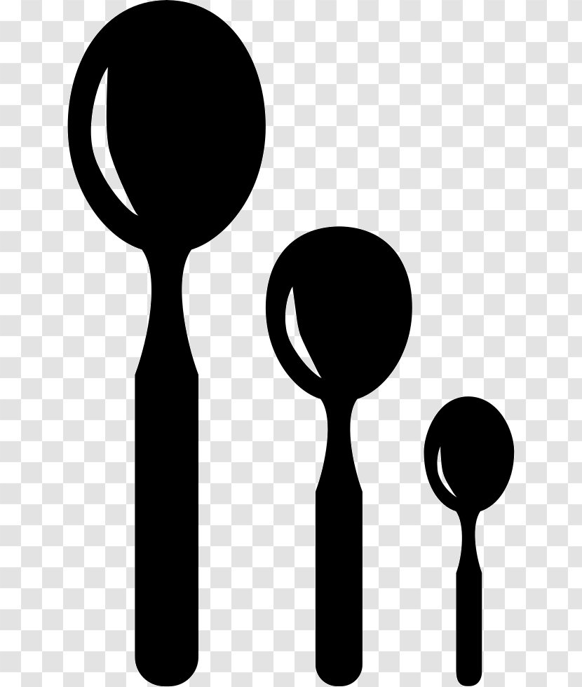Spoon White Clip Art - Black And Transparent PNG