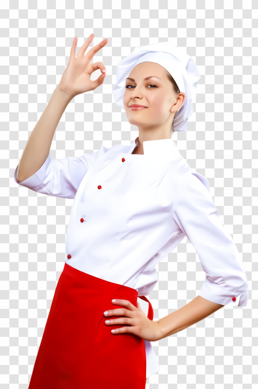 Cook Chef's Uniform Gesture Chef - Smile Sleeve Transparent PNG