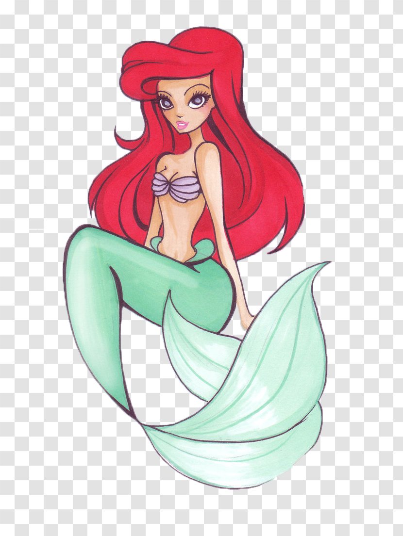 Ariel Rapunzel DeviantArt Drawing - Tree - Mermaid Princess Transparent PNG