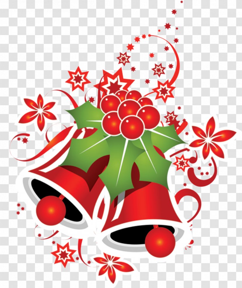 Jingle Bell Christmas Ornament Clip Art - Flower - Bells Transparent PNG