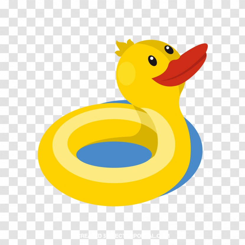 Yellow Duck Clip Art - Ducks Geese And Swans - Vector Small Transparent PNG