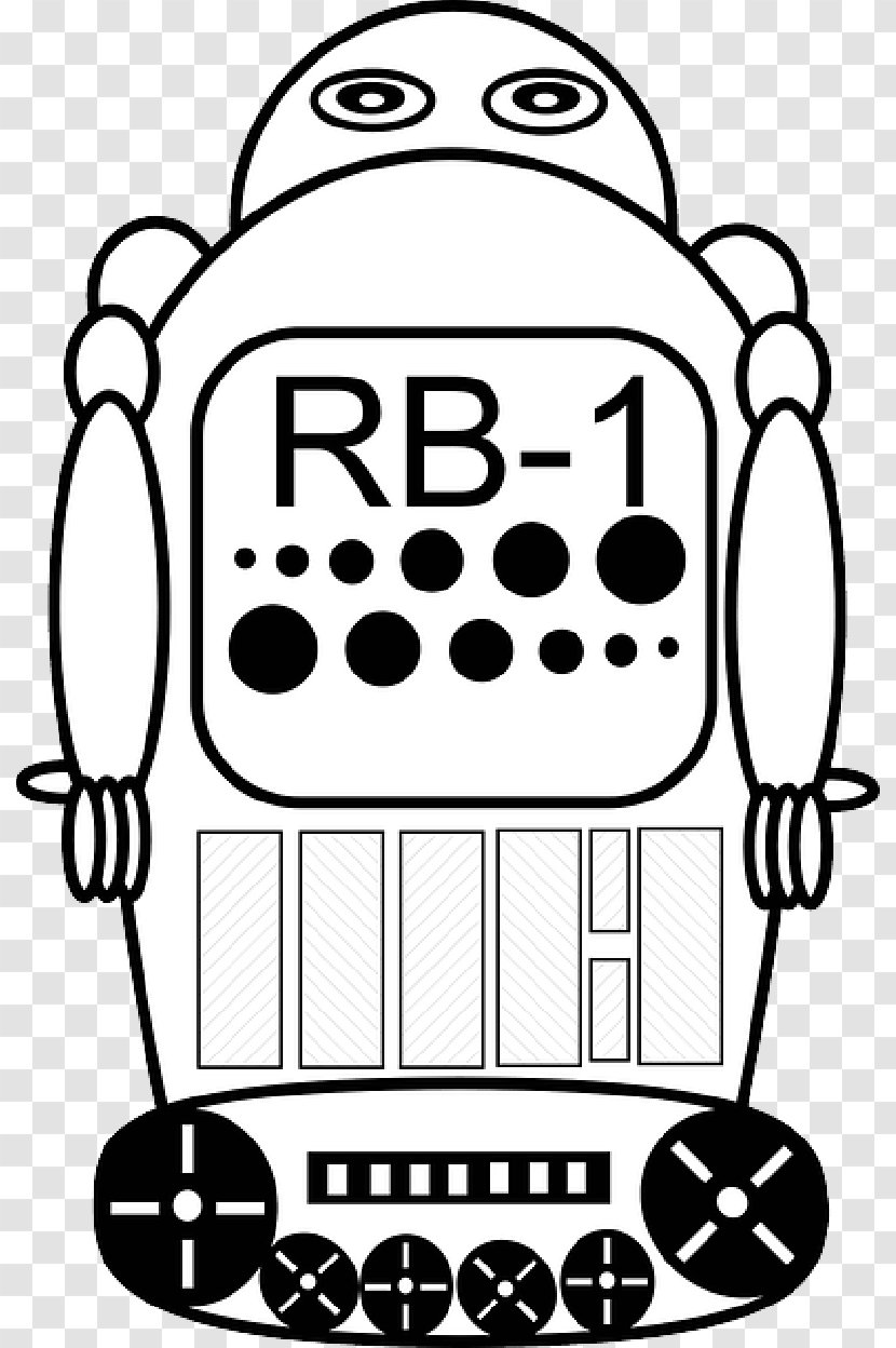 Clip Art Vector Graphics Robot Openclipart - Blackandwhite - Computer Science Transparent PNG