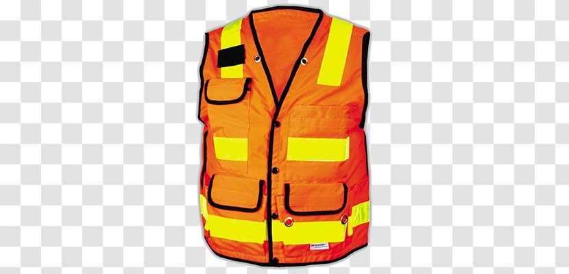 High-visibility Clothing Gilets Safety Orange Pocket - Jacket Transparent PNG