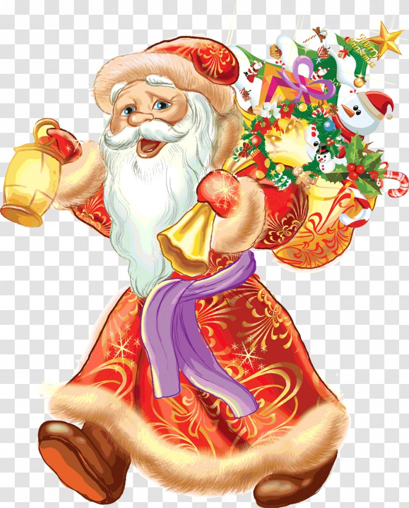 Ded Moroz Snegurochka Verse New Year Nursery Rhyme - Fictional Character - Happy Santa Transparent PNG