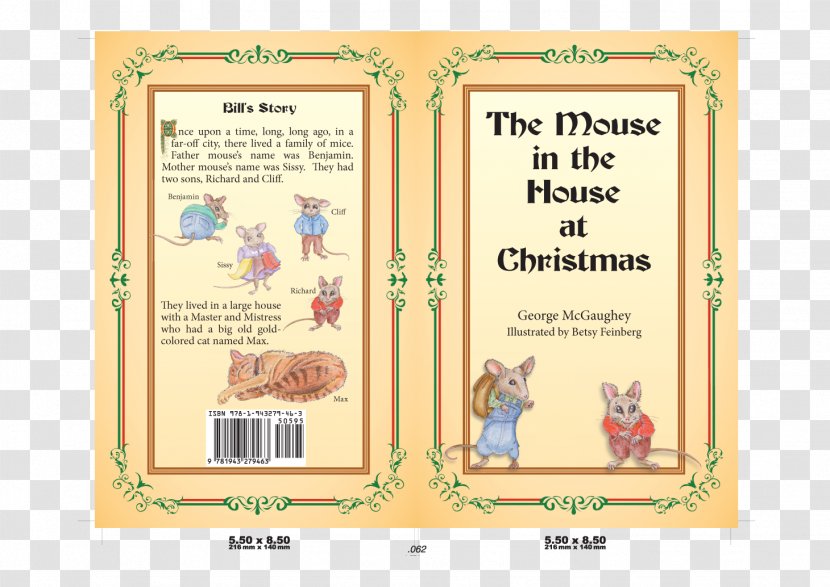Mouse Christmas Cartoon Organism Font - City - Book Cover Design Transparent PNG