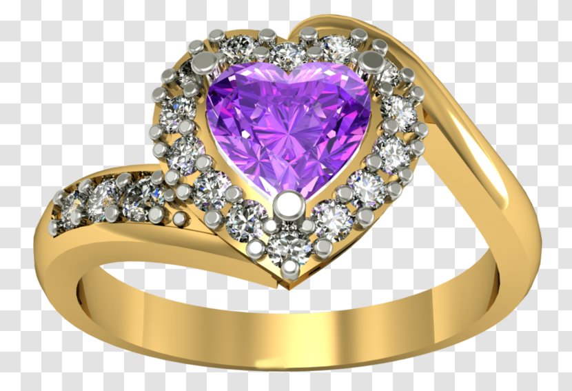 Amethyst Ring Purple Gemstone Jewellery Transparent PNG
