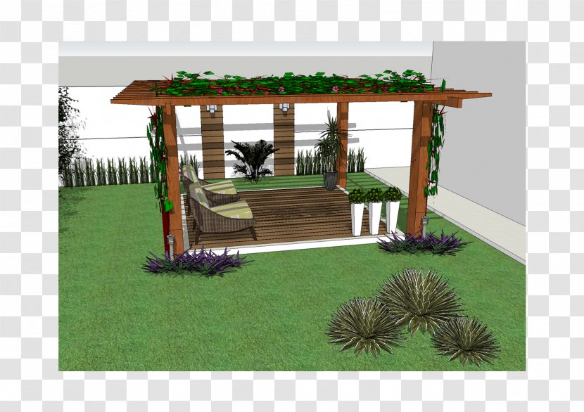 Pergola Backyard Gazebo Lawn - Outdoor Structure Transparent PNG