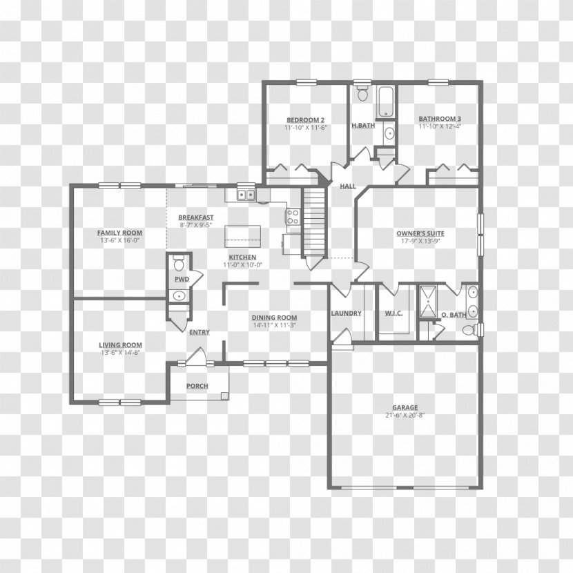 Floor Plan Line - Rectangle - Real Estate Flyer Transparent PNG