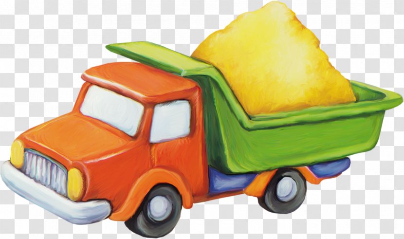 Car Drawing Truck Motor Vehicle Child - Yellow - Lorry Transparent PNG